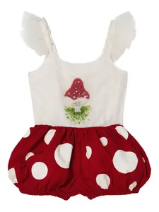 Комбинезон Mushroom Magic в горох Tutu Du Monde, белый