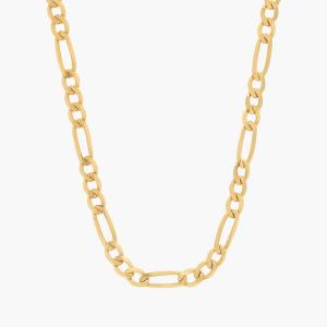 Цепочка Figaro 24 дюйма из желтого золота 14 карат (2,25 мм) Blue Nile