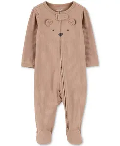 Пижама для сна и игр с рисунком медвежонка Carter's, коричневый