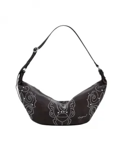 Коричневая сумка через плечо с карманами на молнии. Desigual, коричневый