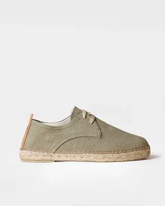 Эспадрильи мужские из однотонной ткани со шнурками Toni Pons, цвет Kaki