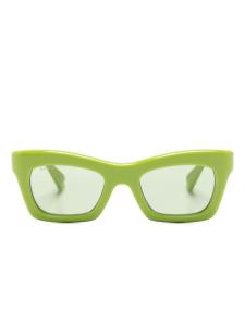 Солнцезащитные очки в прямоугольной оправе Gucci Eyewear, зеленый