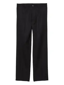 Шерстяные брюки с логотипом Prada, черный