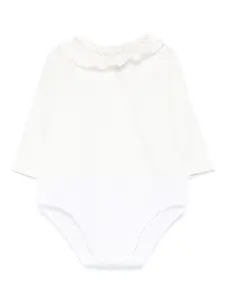 Боди с оборчатым воротником La Stupenderia, белый