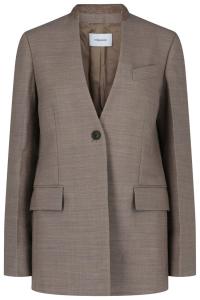 Однобортный шерстяной блейзер Ferragamo, бежевый