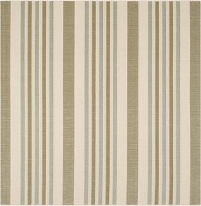 Ковер SAFAVIEH, 201 x 201 см, Washable Rug Outdoor Courtyard Collection - квадратный, Beige & Green, без линьки и легкий в уходе, идеален для патио, заднего двора, прихожей (CY7062-234A18)