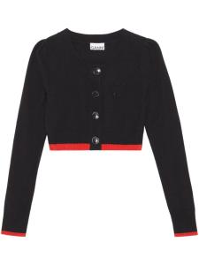 GANNI кардиган из смесовой шерсти мериноса, черный