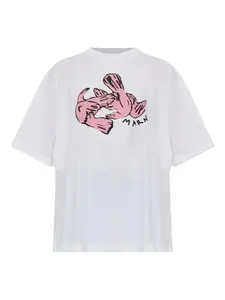 Футболка с принтом Marni, белый