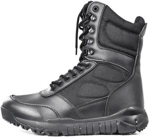 Ботинки LokoLucx Jungle с молнией и шнуровкой, пустынного военного стиля, для мужчин и женщин, легкие, дышащие, с нескользящей подошвой, водонепроницаемые, для походов, модная обувь для активного отдыха и путешествий, черный