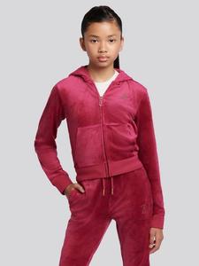 Детская худи с молнией и стразами Juicy Couture, Red Plum