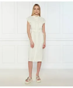 Платье с поясом Patrizia Pepe, бежевый