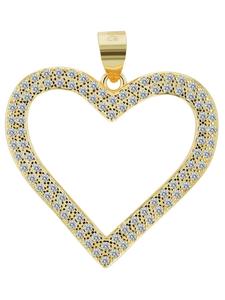 Adeliás Женский кулон - кулон в форме сердца с символом бесконечности из серебра 925 пробы с золотым покрытием