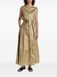 Укороченный жаккардовый топ Richard DESTREE, желтый