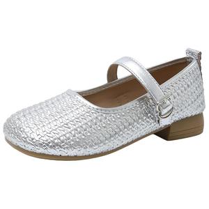 Туфли Мэри Джейн на толстом каблуке 2,5 см женские WUJI, Silver