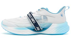 Кроссовки мужские низкие  белого и сливового цвета Qiaodan