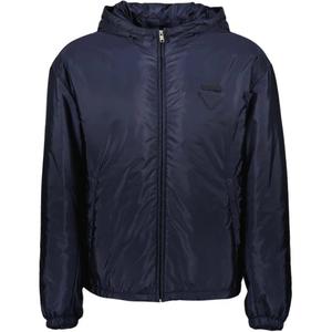 PRADA Капюшон из переработанного нейлона, Marine Blue