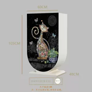 Yu Senyi Комод 60х40х105 см для гостиной из массива дерева, 4 ящика, золотой орех и слоновая кость