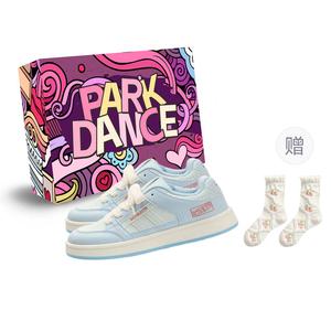 PARK DANCE Женские низкие скейтерские кеды синие (коробка+подарочные носки), цвет Blue (Box+Gift Socks)