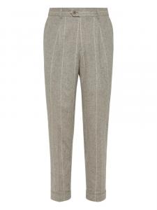 Brunello Cucinelli брюки в полоску, нейтральный