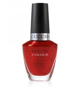 Cuccio, 6024 Лак для ногтей с красными блестками, 13 мл, Манхэттен
