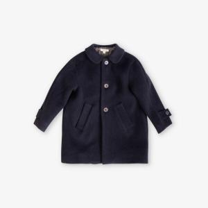 Шерстяное пальто Everest с манжетами на пуговицах и воротником 3-8 лет Caramel, темно-синий