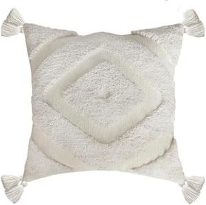 WEIWO Декоративная подушка Dot Beige с вышивкой и кистями