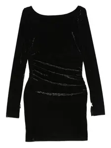 Мини-платье со сборками Patrizia Pepe, черный