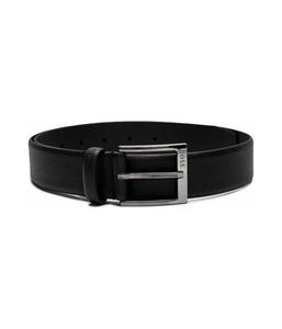 Ремень мужской Boss кожаный классический, черный