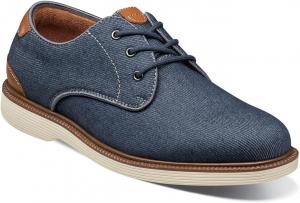 Детские оксфорды Florsheim Boys Highland Canvas с простым носком (для малышей/младших и старших детей), темно-синий