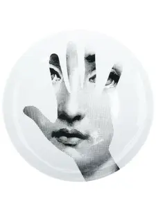 Тарелка с принтом lina cavalieri, 80 см, Fornasetti, белый