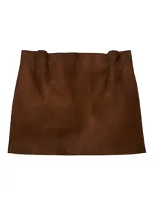 Юбка мини с эластичным поясом Prada, коричневый