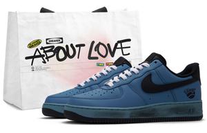 Nike Кроссовки для скейтбординга Air Force 1 Low Top унисекс, черно-синие