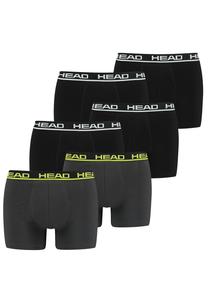 Боксеры HEAD Boxershorts Head Basic Boxer 6P, цвет Black/Phantom Lime