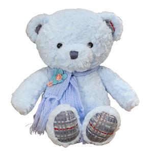 Разноцветный медведь, очаровательный шарф плюшевый мишка Teddy Bear плюшевая кукла 35см/50см/70см длина Fox fairy, синий