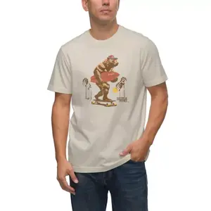 Мужская футболка с рисунком медведя-всадника Reef, бежевый