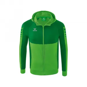 Толстовка Erima Six Wings Training full zip, зеленый