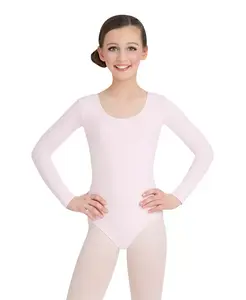 Купальник с длинным рукавом для девочек Capezio, розовый