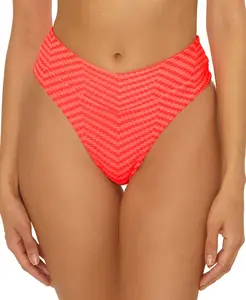 Женские плавки-бикини Connect с высокой талией и французским вырезом Becca, красный