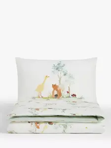 Пододеяльник и наволочка John Lewis Little Animals Toddler Pure Cotton, разноцветный