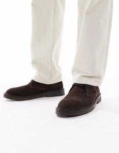 Туфли Dale Chunky Lace up Shoe из замши шоколадного цвета Schuh