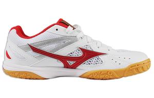 Кроссовки Wave Drive Training унисекс с низким верхом, белые/красные Mizuno