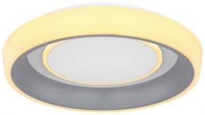 Светодиодный потолочный светильник Globo, 50x9,5 см, антрацит/опал/белый