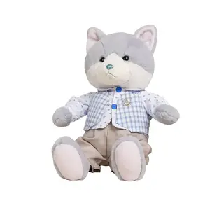 Романтичные парные плюшевые куклы котят высотой 32см/52см DIAIWAI, синий