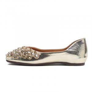 Lan Miao Женские золотые повседневные туфли, цвет Gold