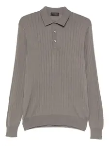 Рубашка поло в рубчик Dell'Oglio, серый