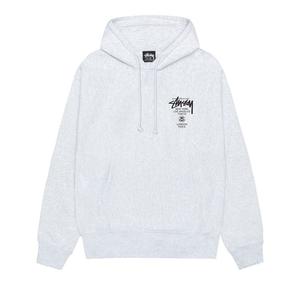 Худи Stussy World Tour Hoodie, Ash Heather
