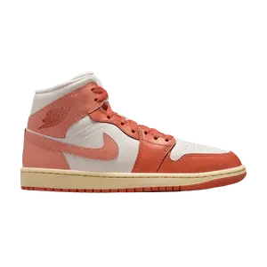 Кроссовки Air Jordan Wmns Air Jordan 1 Mid 'Sail Madder Root', розовый