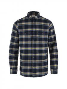 Фланелевая рубашка Övik Heavy в темно-синем цвете FJÄLLRÄVEN