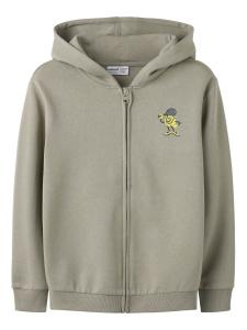 NAME IT Худи на молнии цвета хаки