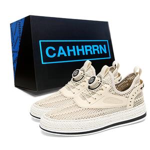 CAHHRRN Дышащие низкие повседневные туфли мужские бежевые, цвет Beige